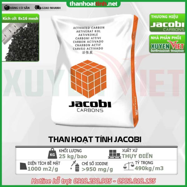 Than hoạt tính Jacobi - Vật Liệu Lọc Nước Xuyên Việt - Công Ty TNHH Môi Trường Xuyên Việt