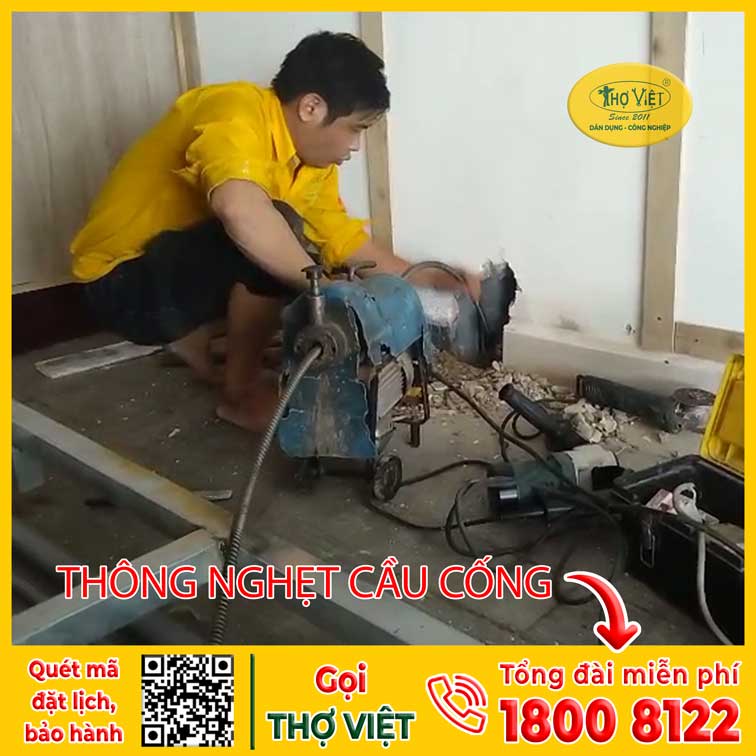 Thông nghẹt cống - Sữa Chữa Điện Nước, Điện Lạnh Thợ Việt - Công Ty TNHH Dịch Vụ Kỹ Thuật Thợ Việt