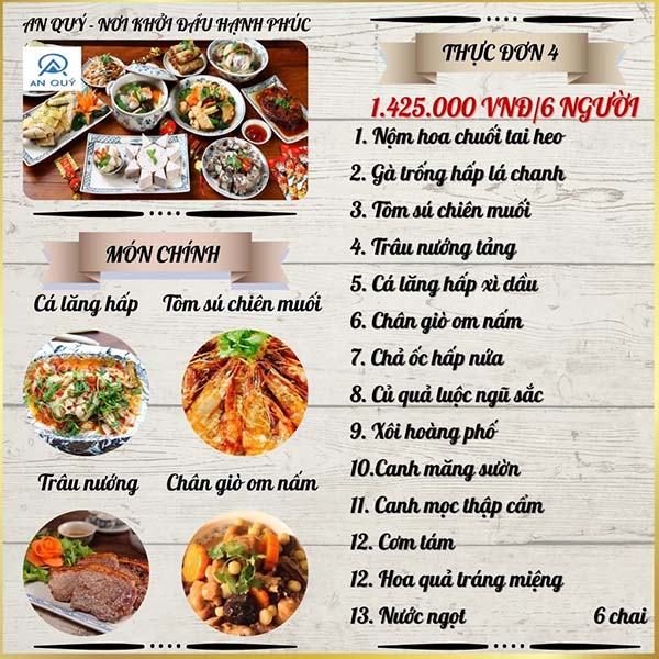 Menu thực đơn