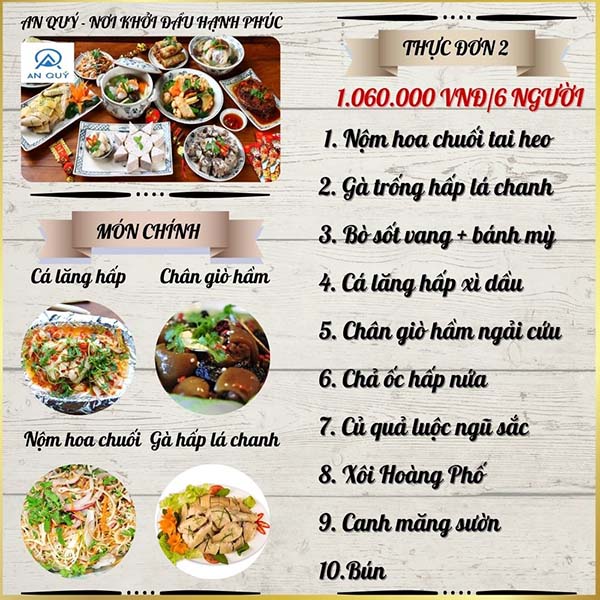 Menu thực đơn
