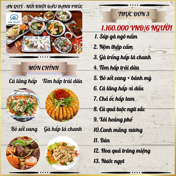 Menu thực đơn