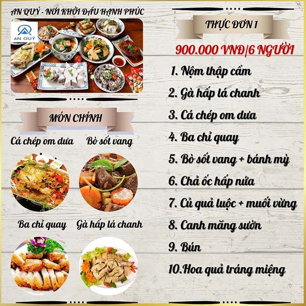 Menu thực đơn