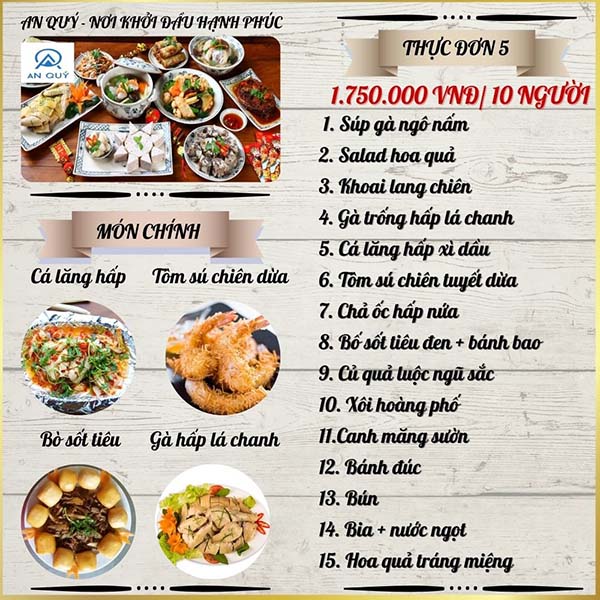 Menu thực đơn