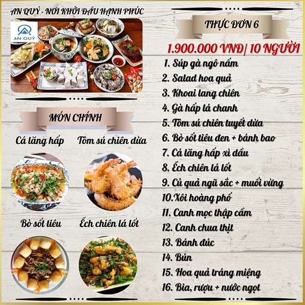 Menu thực đơn