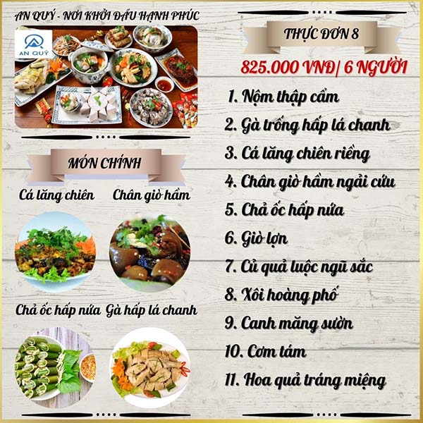 Menu thực đơn
