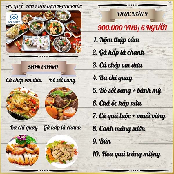 Menu thực đơn