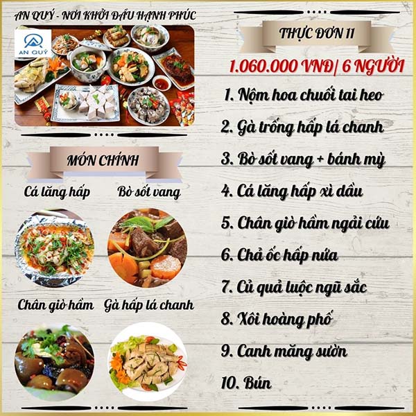 Menu thực đơn