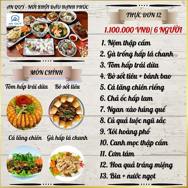 Menu thực đơn