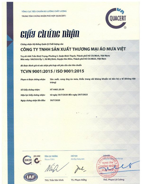 Chứng nhận ISO 9001:2015