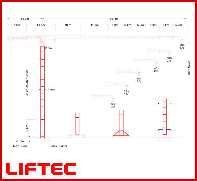 Cẩu tháp 8T-LT5517-8A - Cẩu Tháp Vận Thăng LIFTEC - Công Ty TNHH LIFTEC Việt Nam