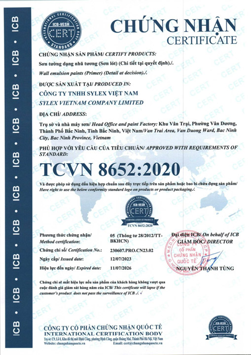 Chứng nhận TCVN 8652:2020