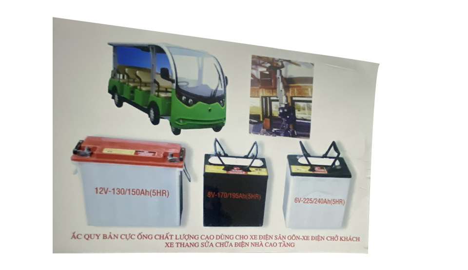 Ắc quy bản cực ống xe sân golf