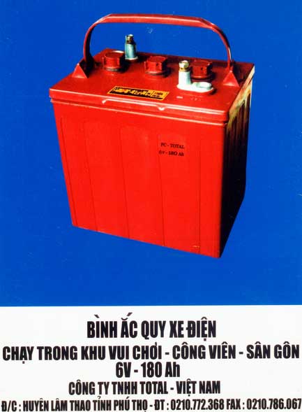 Ắc quy bản cực ống xe sân golf
