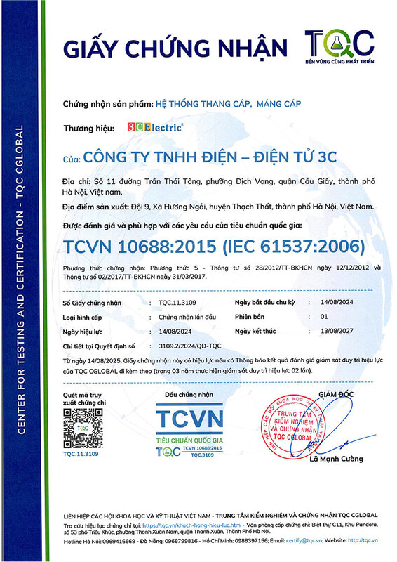 Chứng nhận TCVN 10688:2015 (IEC 61537:2006)