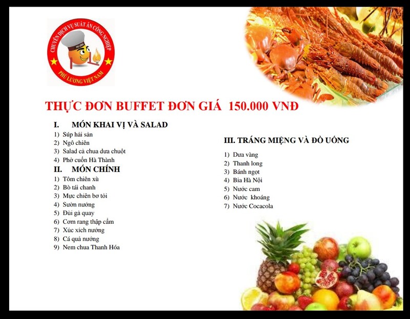 Suất ăn công nghiệp - Suất Ăn Công Nghiệp Phú Lương - Công Ty TNHH MTV Phú Lương Việt Nam