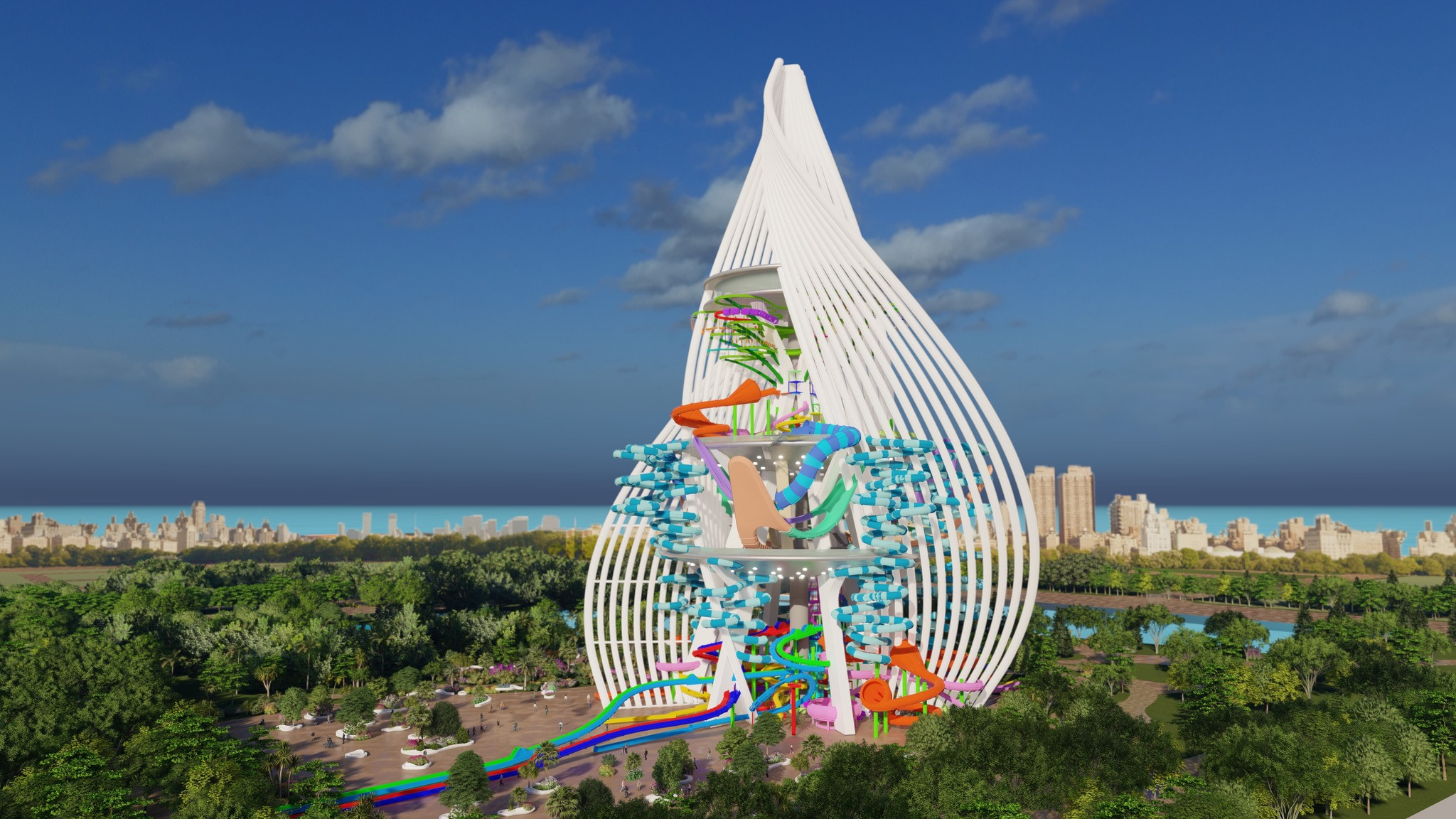 Máng trượt công viên nước