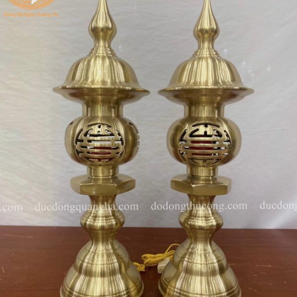 Đèn thờ đồng vàng Kattut - Đồ Đồng Quang Hà - Công Ty TNHH Đúc Đồng Mỹ Nghệ Quang Hà