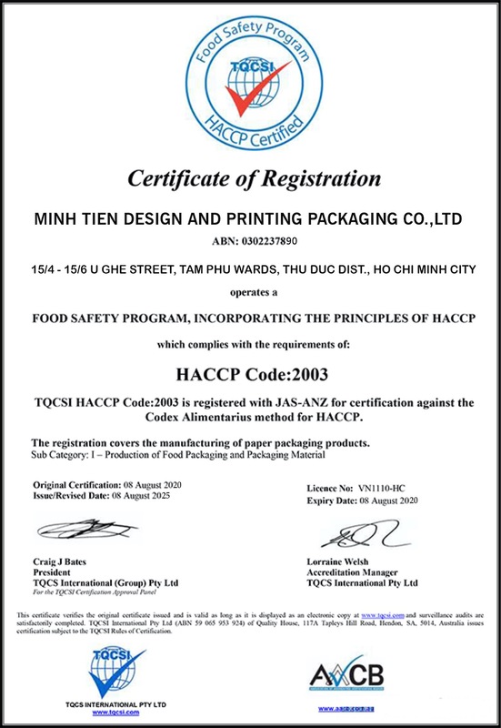 Chứng nhận an toàn thực phẩm