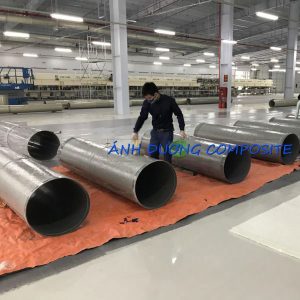 Bọc phủ composite cho đường ống PVC - Bồn Composite ánh Dương - Công Ty Cổ Phần Composite Và Công Nghệ ánh Dương