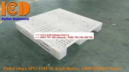 Pallet nhựa 3 chân IPS1414170 - Pallet Nhựa ICD - Công Ty TNHH Sản Xuất Công Nghiệp ICD Việt Nam