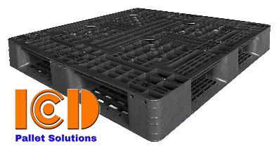 Pallet nhựa kê kho lạnh ICD PL08-3 1200x1000x145mm màu đen - Pallet Nhựa ICD - Công Ty TNHH Sản Xuất Công Nghiệp ICD Việt Nam