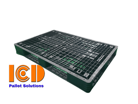 Pallet nhựa liền khối xuất khẩu 1200x800x120mm màu đen - Pallet Nhựa ICD - Công Ty TNHH Sản Xuất Công Nghiệp ICD Việt Nam