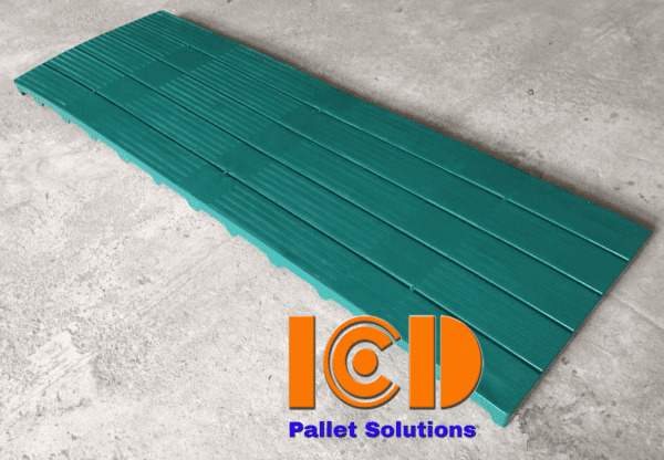 Pallet nhựa lót sàn không chân 1800x600x50mm màu xanh lá - Pallet Nhựa ICD - Công Ty TNHH Sản Xuất Công Nghiệp ICD Việt Nam