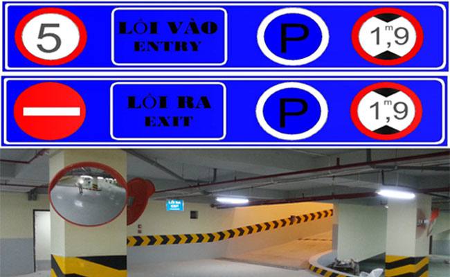 Giao thông tầng hầm - Trang Thiết Bị An Toàn Giao Thông HP-TECH  - Công Ty Cổ Phần  Tư Vấn Kỹ Thuật Công Nghệ Thương Mại Hoàng Phú