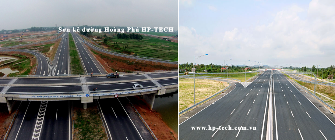 Sơn kẻ đường - Trang Thiết Bị An Toàn Giao Thông HP-TECH  - Công Ty Cổ Phần  Tư Vấn Kỹ Thuật Công Nghệ Thương Mại Hoàng Phú