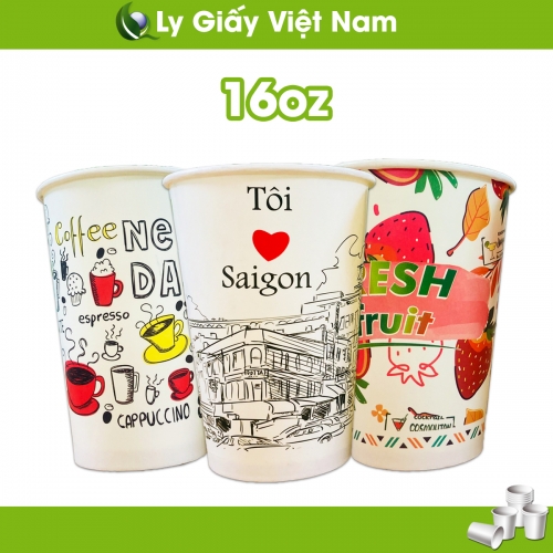 Ly cốc giấy 16oz - Ly Giấy Việt Nam - Công Ty TNHH Ly Giấy Việt Nam