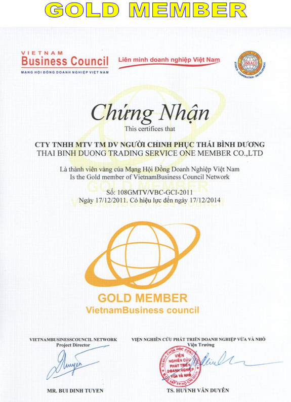 Chứng nhận - Công Ty Người Chinh Phục Thái Bình Dương<br>PACIFIC CONQUEROR CO., LTD (Int’l Transport & Logistics)