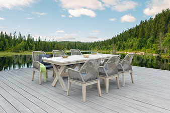 Bộ bàn ăn dây dù 6 ghế ngoài trời RADS-217