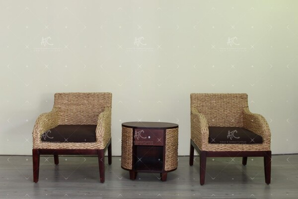 Bộ bàn ghế ăn lục bình 2 ghế WAIS-088