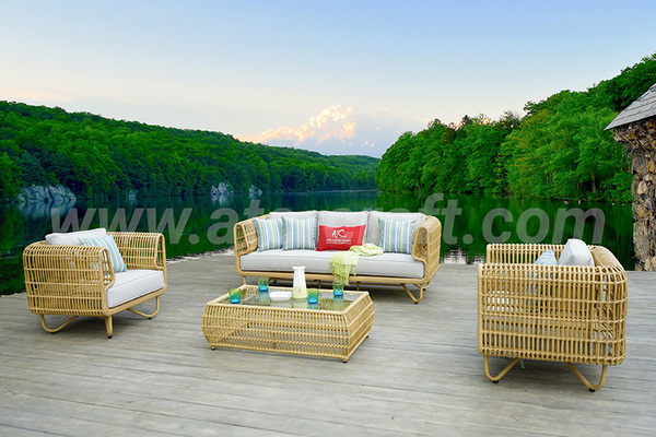 Bộ sofa dây giả tre ngoài trời cao cấp RASF-174