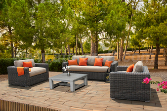 Bộ sofa mây nhựa resin 3-1-1 ngoài trời RASF-221