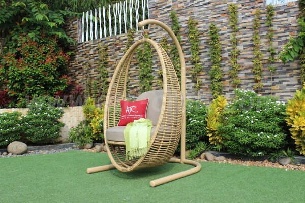 Ghế xích đu hình elip tre nhựa RAHM-003