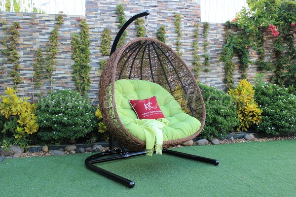 Ghế xích đu trứng đôi tổ chim mây nhựa RAHM-027