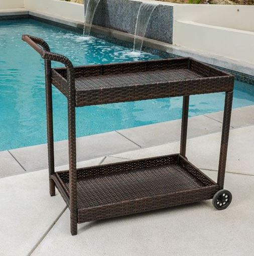 Xe đẩy thức ăn, trà mây nhựa RACA-005