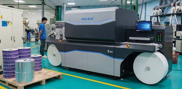 Máy in phun tem nhãn kỹ thuật số AROjet
