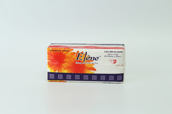 Giấy lau tay Elene gấp đôi 100 tờ 2 lớp