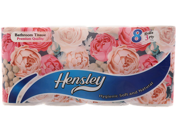 Giấy vệ sinh Hensley 8 cuộn 3 lớp