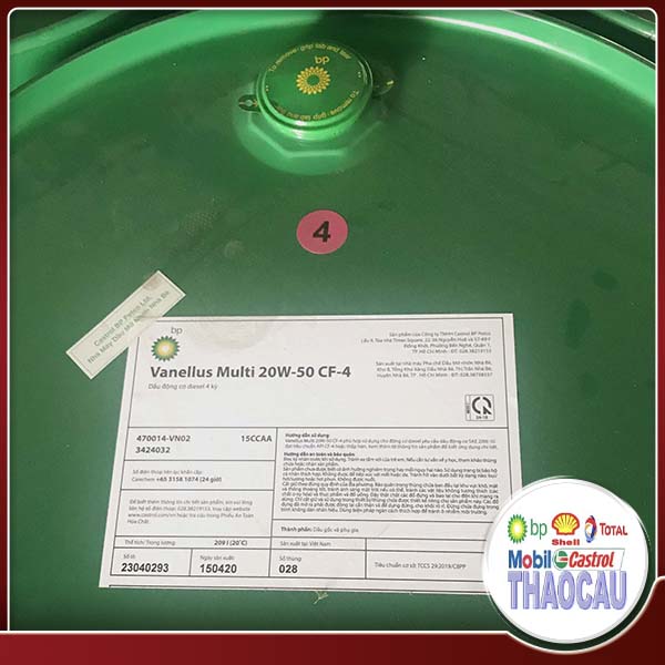 Dầu nhớt BP Vanellus Multi 20W-50 CF-4