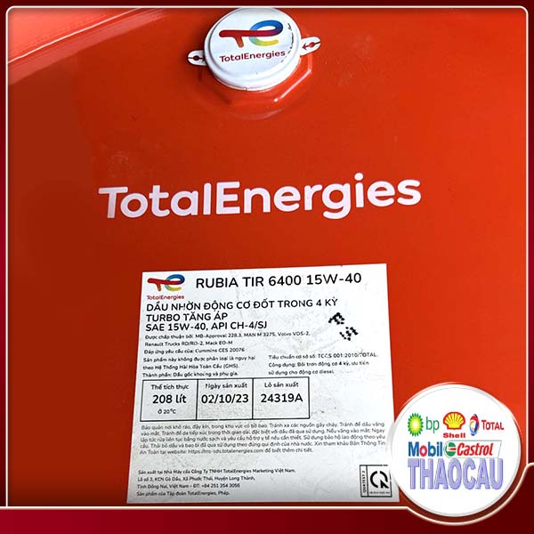 Dầu nhớt Rubia TIR 6400 15W-40