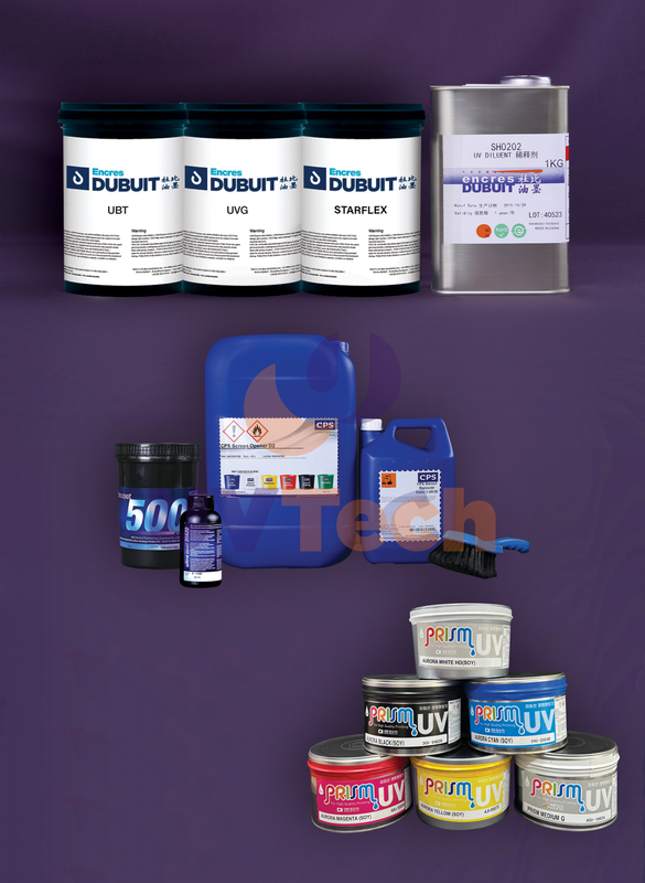 Mực in UV và dung môi lau mực - Đèn Cực Tím/ Đèn Sấy UV - Công Ty TNHH UVTECH