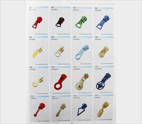 Đầu khóa kéo kim loại, đầu khóa kéo kiểu