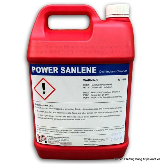 Power Sanlene Klenco 5L - Hóa Chất Phương Đông - Công Ty Cổ Phần Vật Liệu Xây Dựng Thương Mại Phương Đông