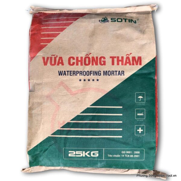 Vữa chống thấm ngược Sotin 25Kg - Hóa Chất Phương Đông - Công Ty Cổ Phần Vật Liệu Xây Dựng Thương Mại Phương Đông