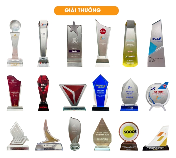 Các cúp giải thưởng - Công Ty Cổ Phần én Việt