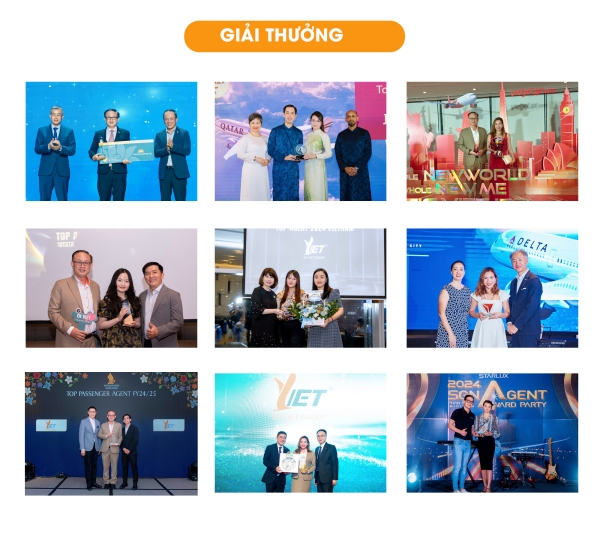 Giải thưởng nhận được - Công Ty Cổ Phần én Việt
