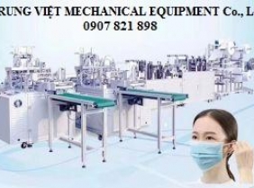Máy sản xuất khẩu trang tự động - Máy sản xuất vải không dệt Trung Việt - Công Ty TNHH MTV Thiết Bị Cơ Khí Trung Việt